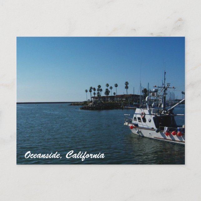 Boat at Oceanside, California Postcard (Front)