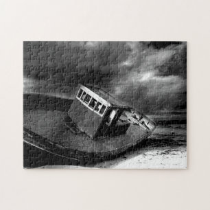 Boat at Rest on a Beach. Jigsaw Puzzle