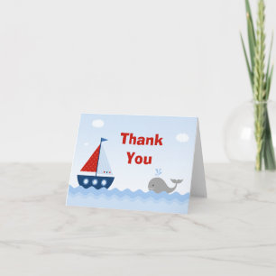 Boat Baby Shower Thank You Card
