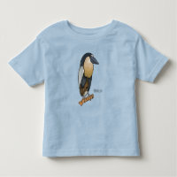 Boat-billed heron bird cartoon illustration 