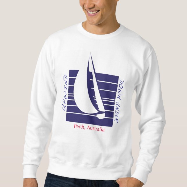 Boat Blue Square_UpDown Perth t-shirt Sweatshirt (Front)