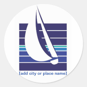 Boat Blues Square_Namedrop sticker