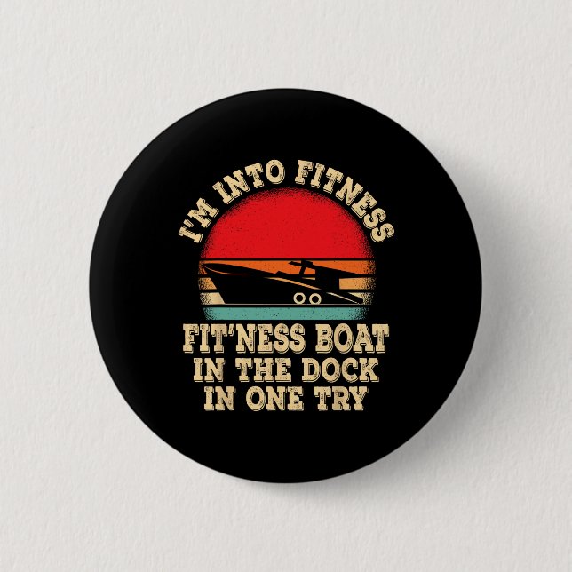 Boat Boating Captain  6 Cm Round Badge (Front)