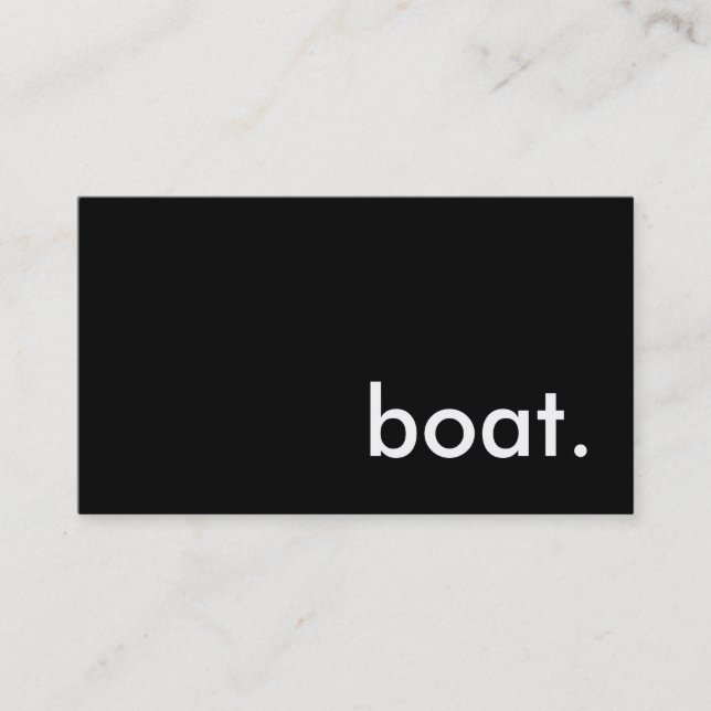 boat. business card (Front)