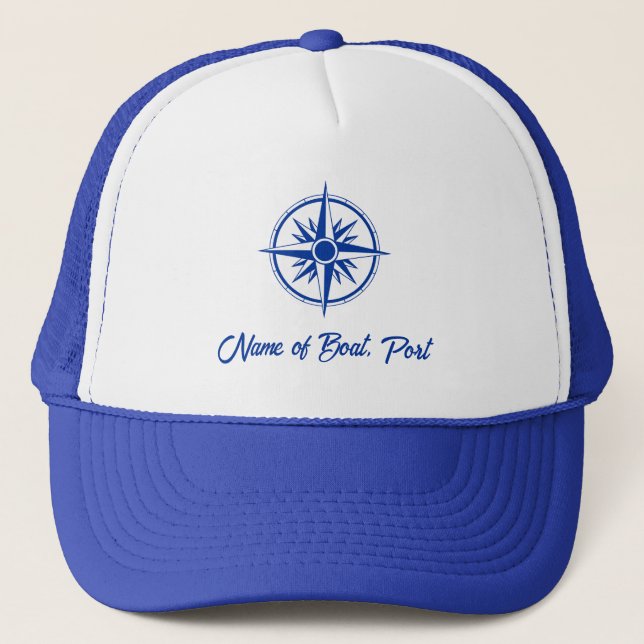 Boat Captain and Crew Customised Hat (Front)