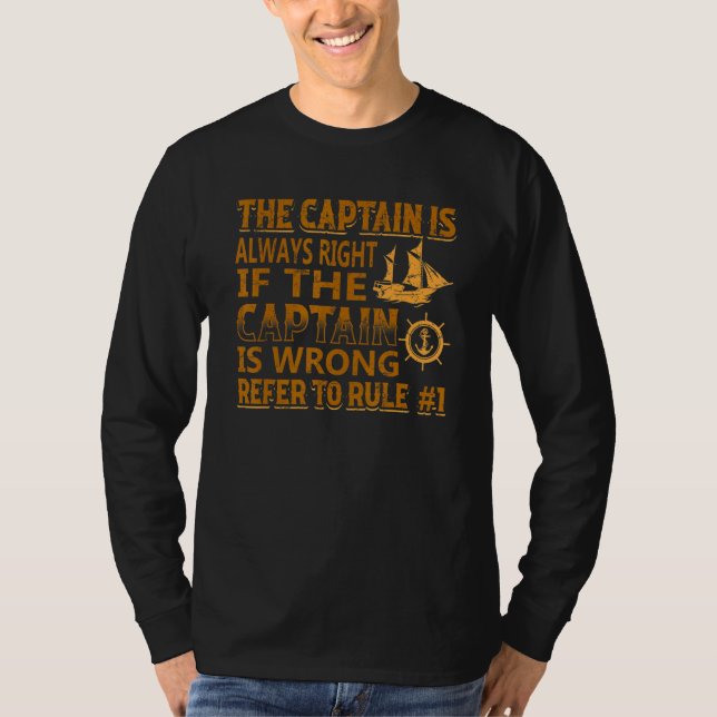 Boat Captain Cruise Rules T-Shirt (Front)