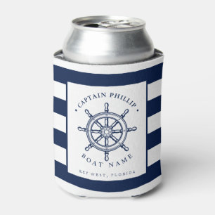 Boat Captain Custom Name Can Cooler