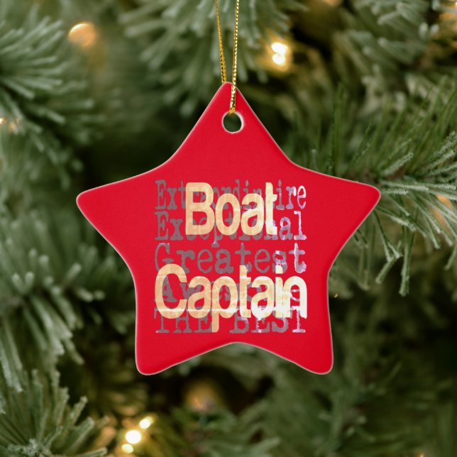 Boat Captain Extraordinaire Ceramic Tree Decoration (Tree)
