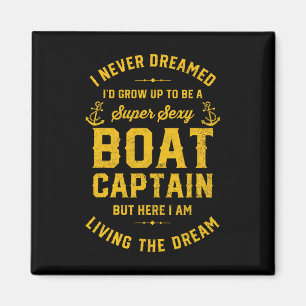 Boat Captain Family Apparel Adult Uni Black Cotton Magnet