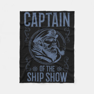 Boat Captain Funny Boating 1 Fleece Blanket