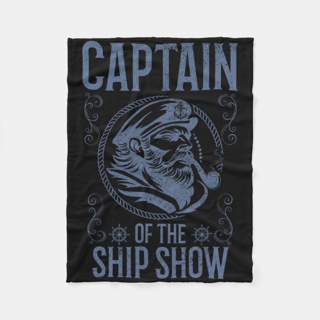 Boat Captain Funny Boating 1  Fleece Blanket (Front)