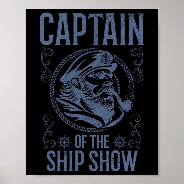 Boat Captain Funny Boating 1  Poster (Front)
