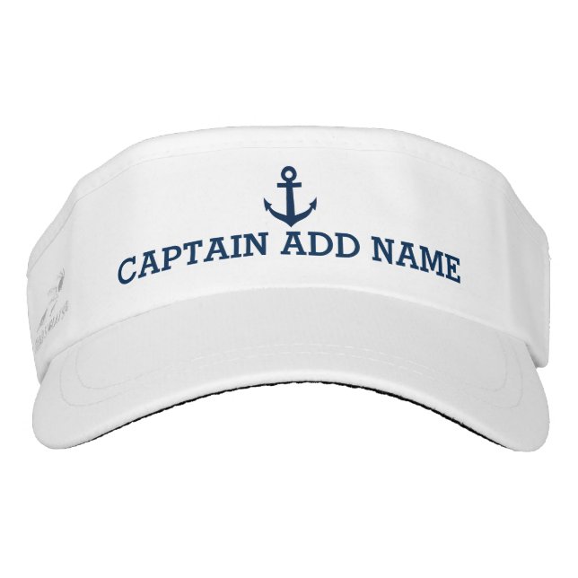 Boat captain hats | nautical anchor sun visor cap (Front)