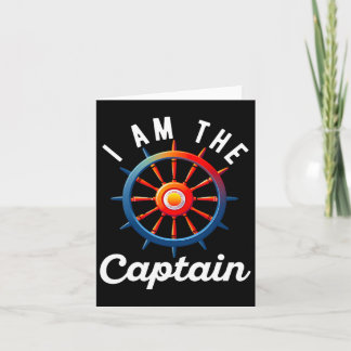 Boat Captain Men Women Funny Boating Sailing Ponto Card