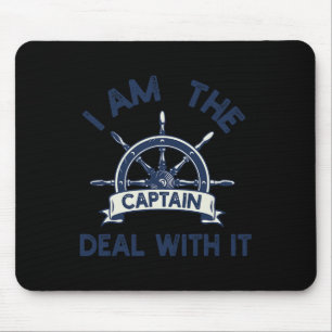 Boat Captain Men Women Funny Boating Sailing Ponto Mouse Pad