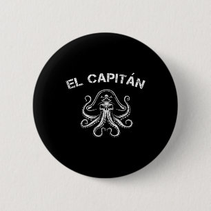 Boat Captain Pontoon Octopus Pirate Nautical Men E 6 Cm Round Badge