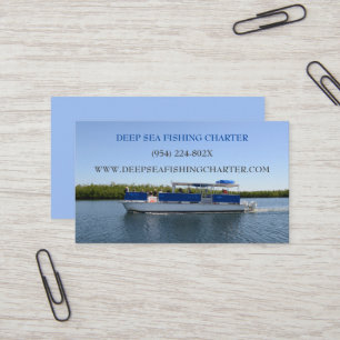 Boat captain services fishing charter business card