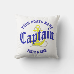 Boat Captain with anchor Cushion