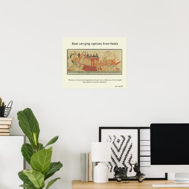 Boat carrying captives from Nubia Poster (Home Office)