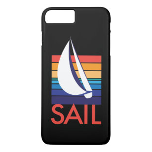 Boat Color Square_ocean-to-sunset_SAIL_on black Case-Mate iPhone Case