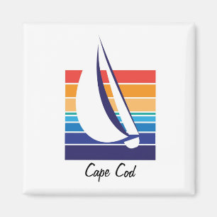 Boat Colour Square_Cape Cod magnet