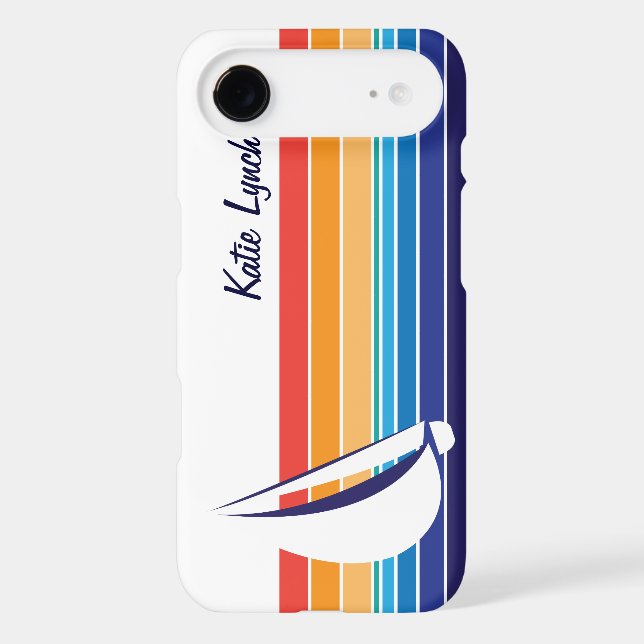 Boat Colour Square_horizontal hues_personalized Case-Mate iPhone Case (Back)