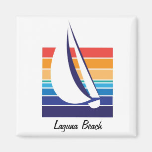 Boat Colour Square_Laguna Beach magnet