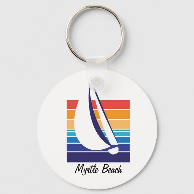 Boat Colour Square_Myrtle Beach keychain (Front)