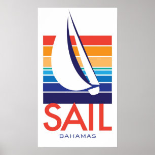 Boat Colour Square_SAIL Bahamas poster