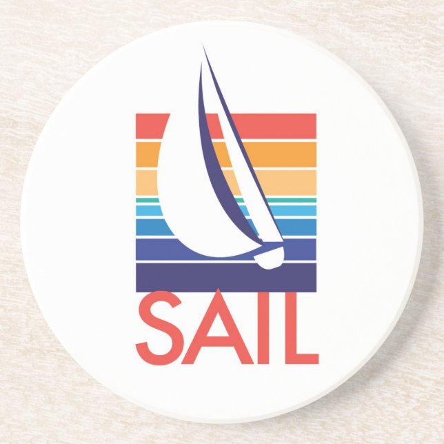 Boat Colour Square_Sail Coaster (Front)