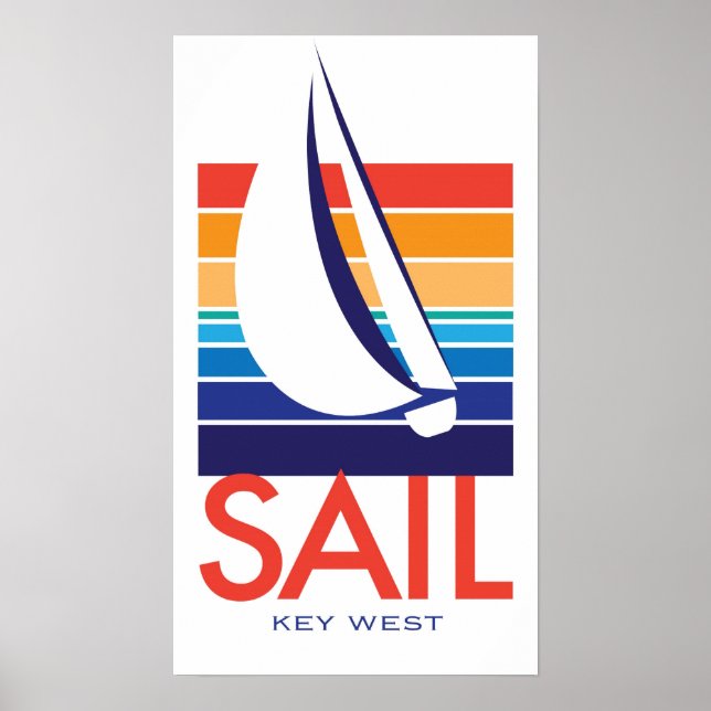 Boat Colour Square_SAIL Key West poster (Front)