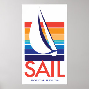Boat Colour Square_SAIL South Beach Poster