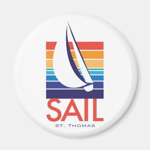 Boat Colour Square_SAIL St. Thomas magnet