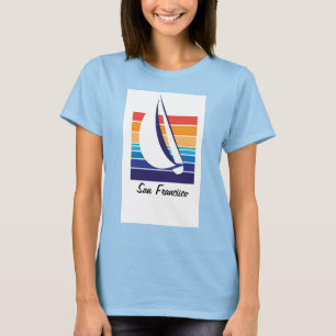 Boat Colour Square_San Francisco T-Shirt