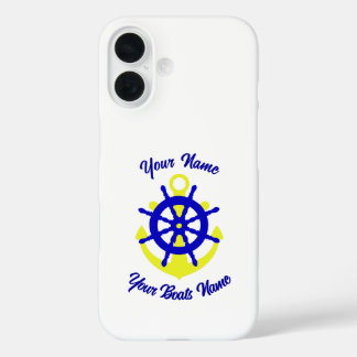 Boat crew anchor personalised iPhone 16 case