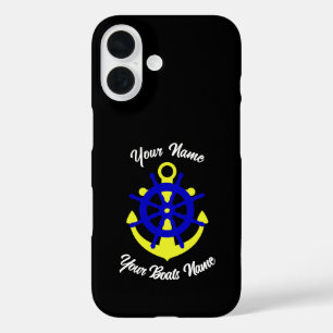 Boat crew anchor personalised iPhone 16 case