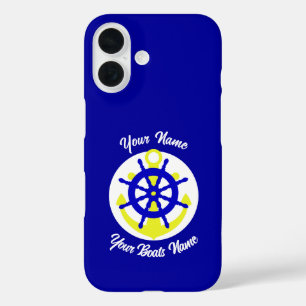 Boat crew anchor personalised iPhone 16 case