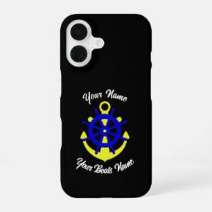 Boat crew anchor personalised iPhone 16 case