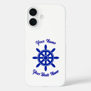 Boat crew ships wheel personalised iPhone 16 case