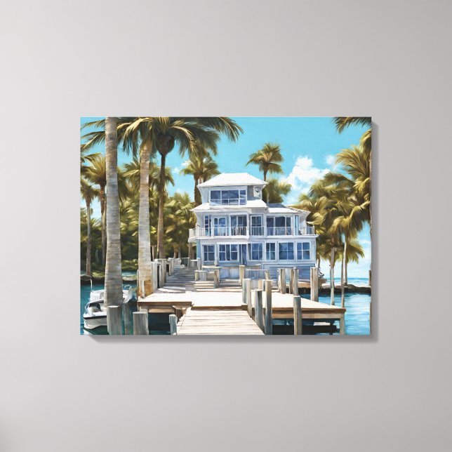 Boat Dock Canvas Print (Front)