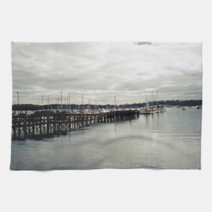 Boat Dock Tea Towel