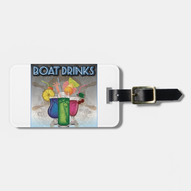 Boat Drinks Luggage Tag (Front Horizontal)