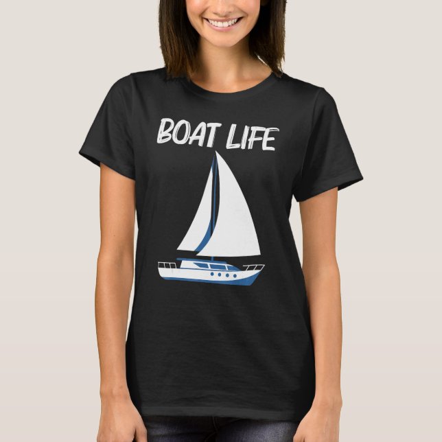 Boat For Men Women Sailing Trip Travel  1 T-Shirt (Front)