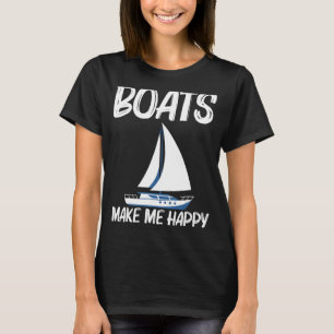 Boat For Men Women Sailing Trip Travel   T-Shirt