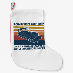 Boat Gift Funny Vintage Pontoon Boat Gift Idea Small Christmas Stocking