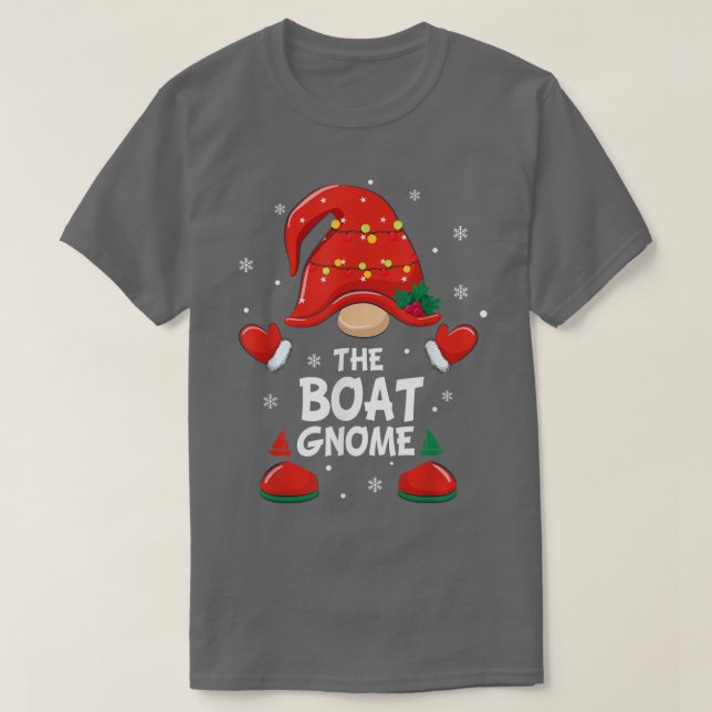 Boat Gnome Matching Family Group Christmas Party  T-Shirt (Design Front)