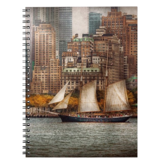 Boat - Governors Island, NY - Lower Manhattan Notebook (Front)
