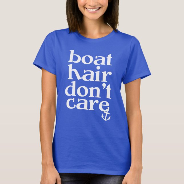 Boat Hair Don't Care women's anchor shirt (Front)