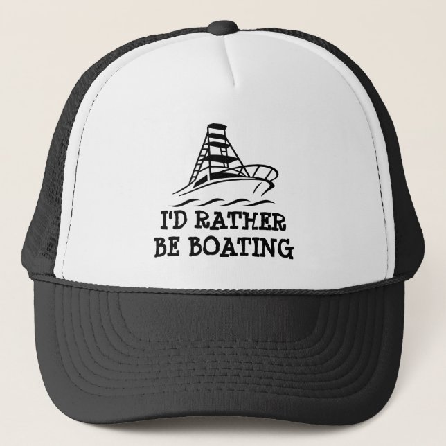 Boat hat for men | I'd rather be baoting (Front)