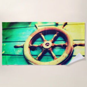 Boat Helm Beach Towel